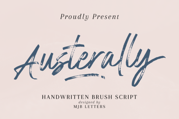 Austerally: A Handwritten Script Font with Editorial Warmth