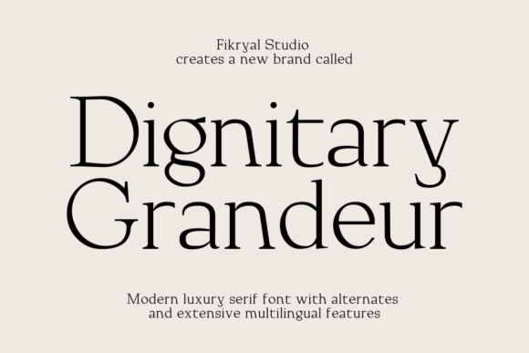 Dignitary Grandeur: A Serif Font That Makes Your Brand Feel Truly Special