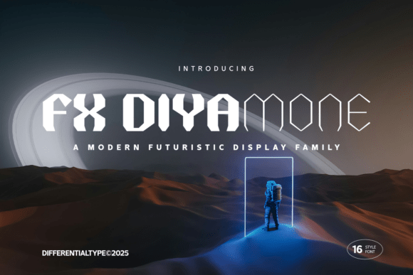 Fx Diyamone: A Futuristic Display Font for Handmade Brands