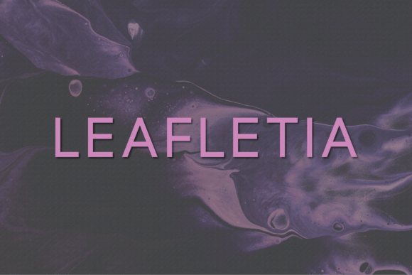 Leafletia: A Modern Sans Serif Typeface for Handmade Creators