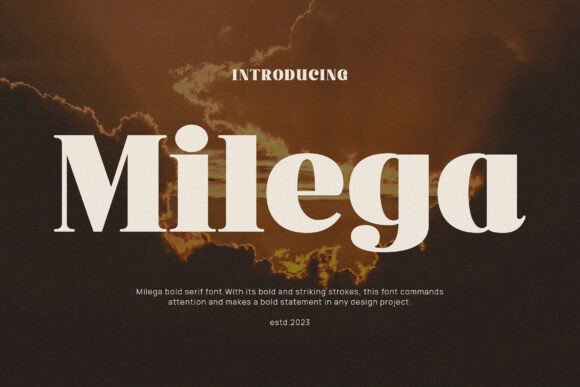 Milega: A Bold, Elegant Serif Font for Real Small Business Brands