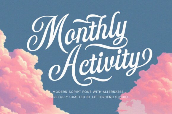 Monthly Activity: A Script Font That Elevates Real Small Business Branding
