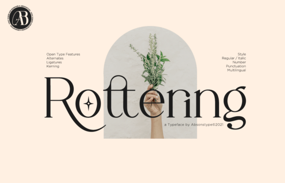 Rottering: A Serif Font That Breathes With Your Words