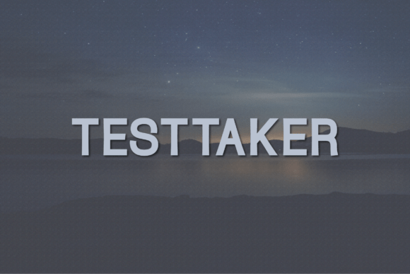 Testtaker: A Bold, All-Caps Sans Serif That Delivers Clarity