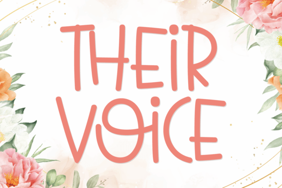 Their Voice: A Warm, Playful Script Font for Editorial Design