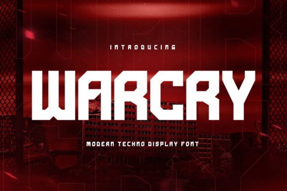 Warcry: A Modern Techno Display Font for Campaign-Ready Headlines